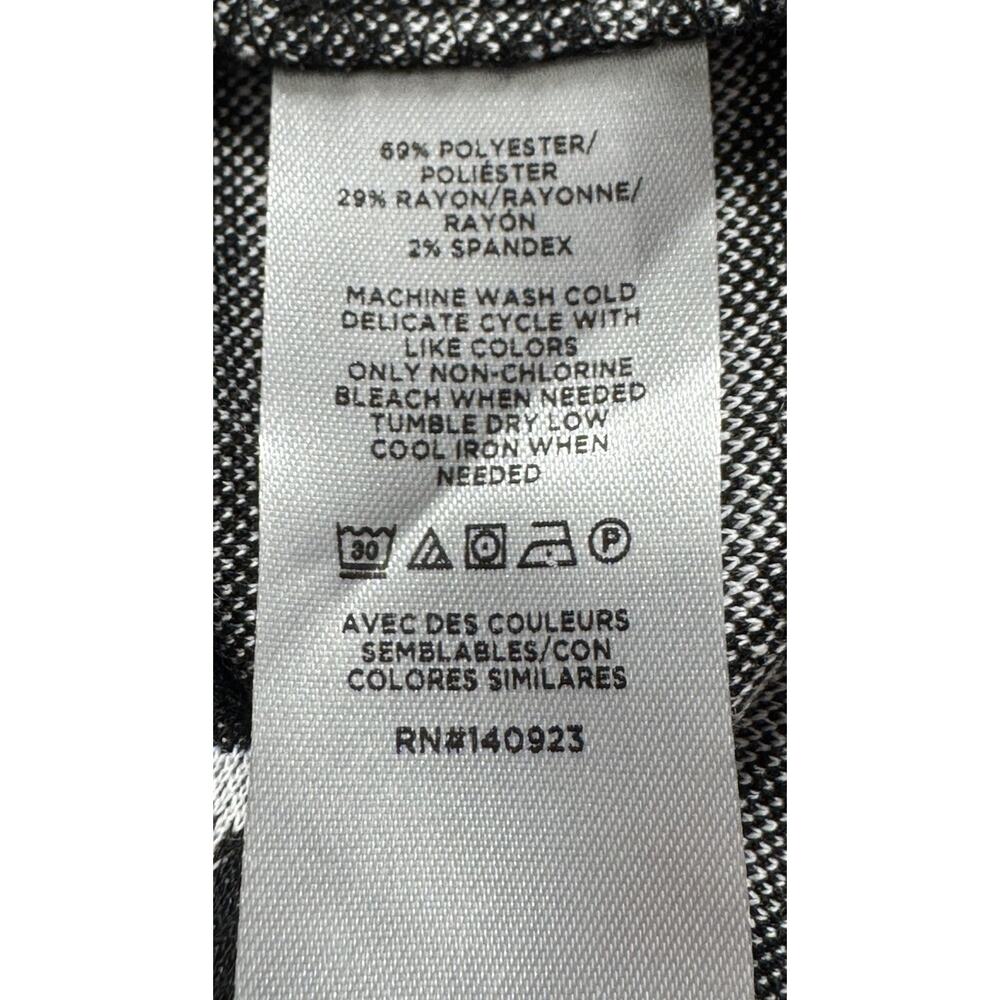 Ann Taylor Loft Shift Dress Women’s 14 Knit Long Sleeve Black Houndstooth NEW - Picture 12 of 12